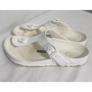 Birkenstock White Gizeh Eva Thong Sandals Size 5
